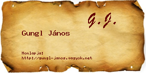 Gungl János névjegykártya