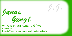 janos gungl business card